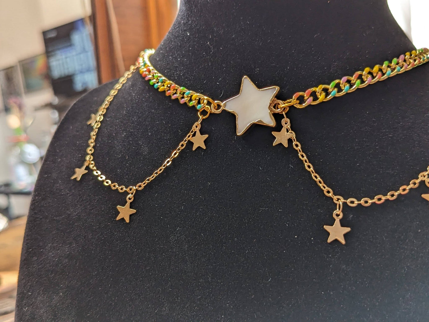 Rainbow Star Choker