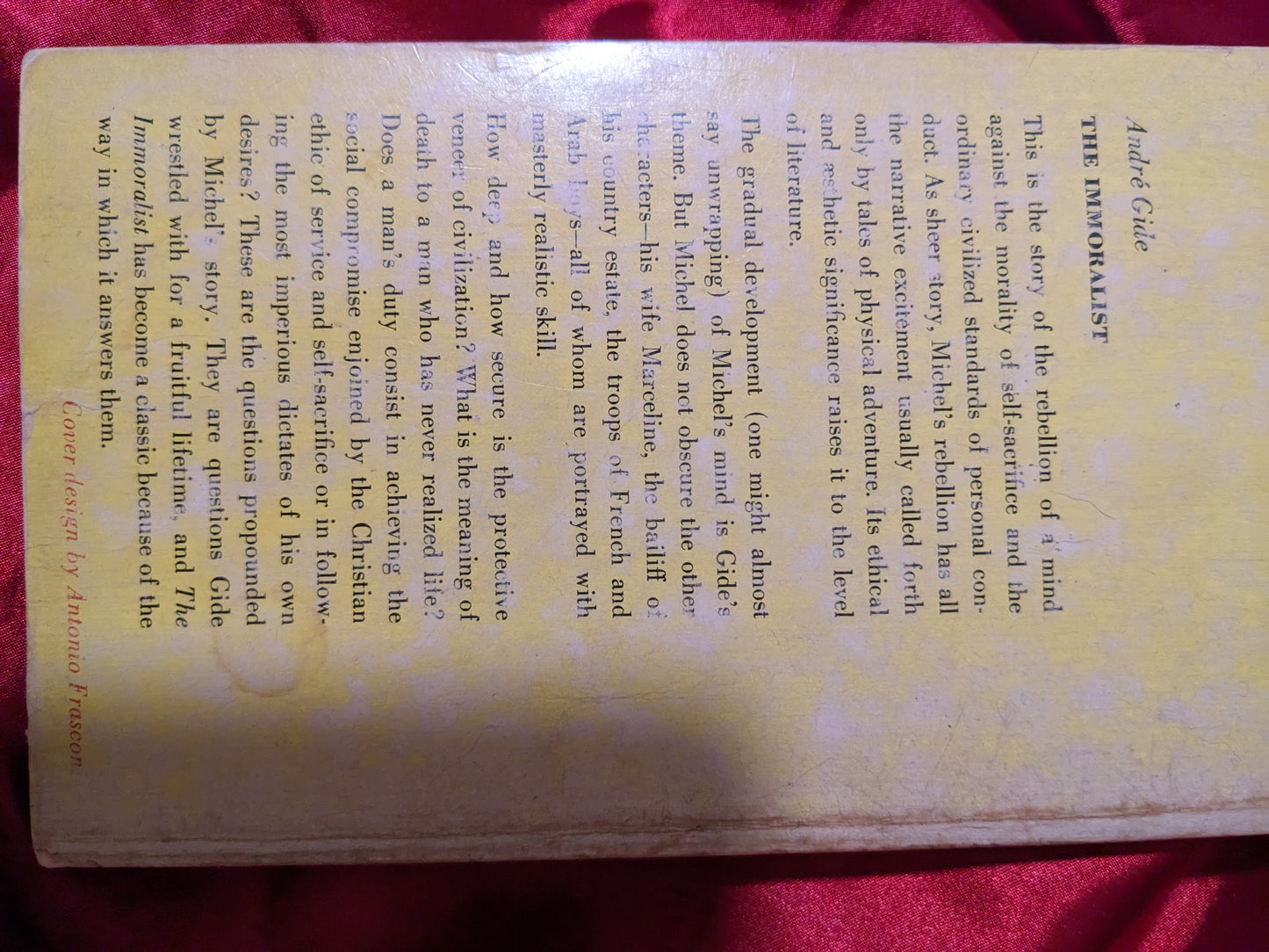 The Immoralist by Andre Gide Novel