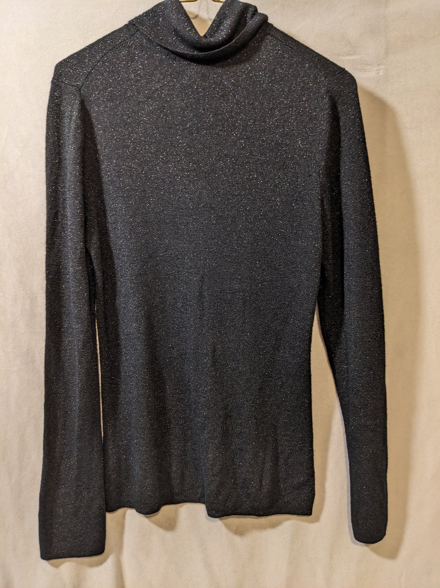 Sparkly Black Turtle Neck Sweater