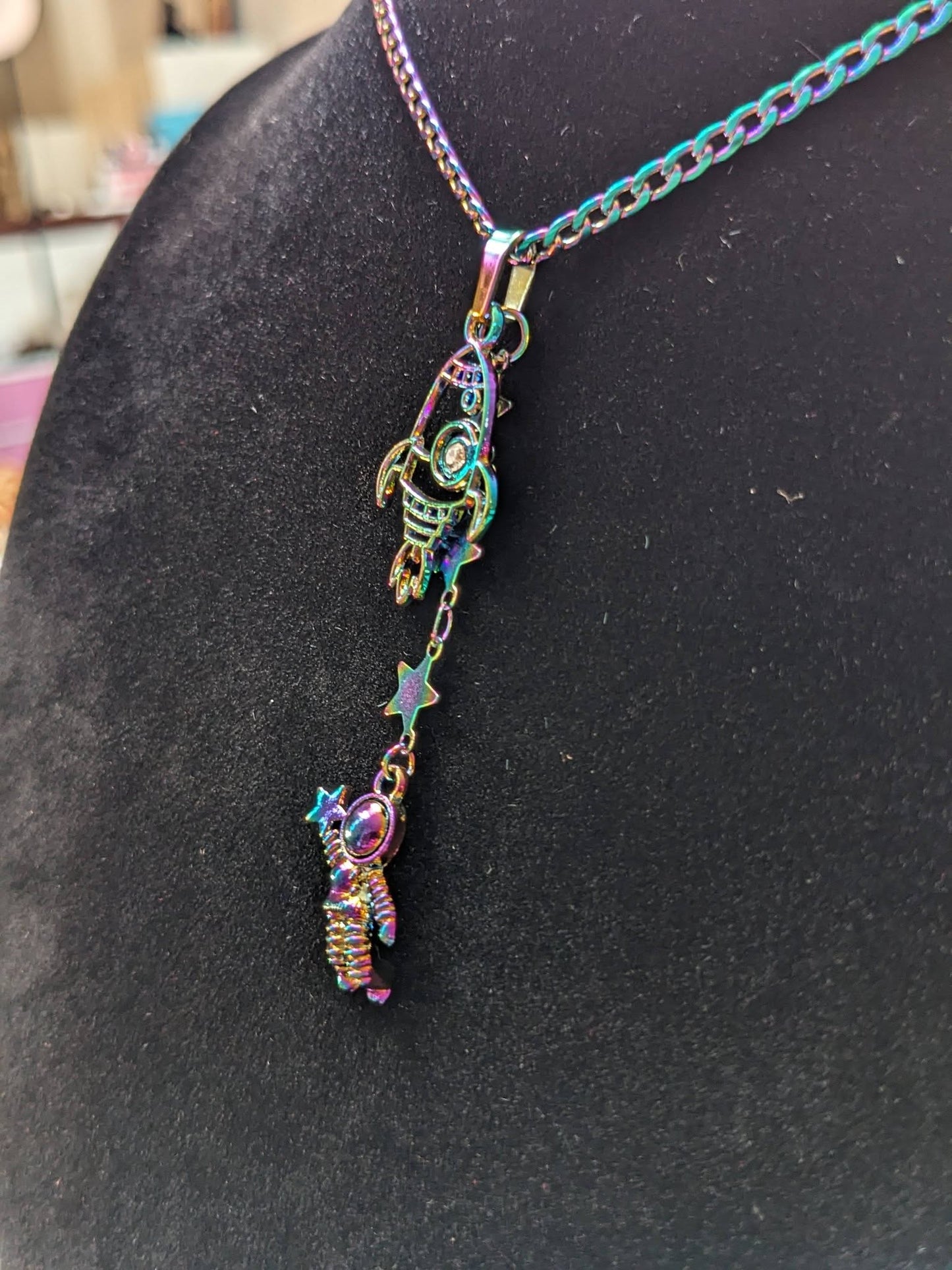 Left Behind Astronaut Necklace