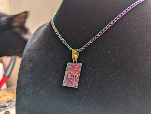 The Lovers Tarot Card Necklace