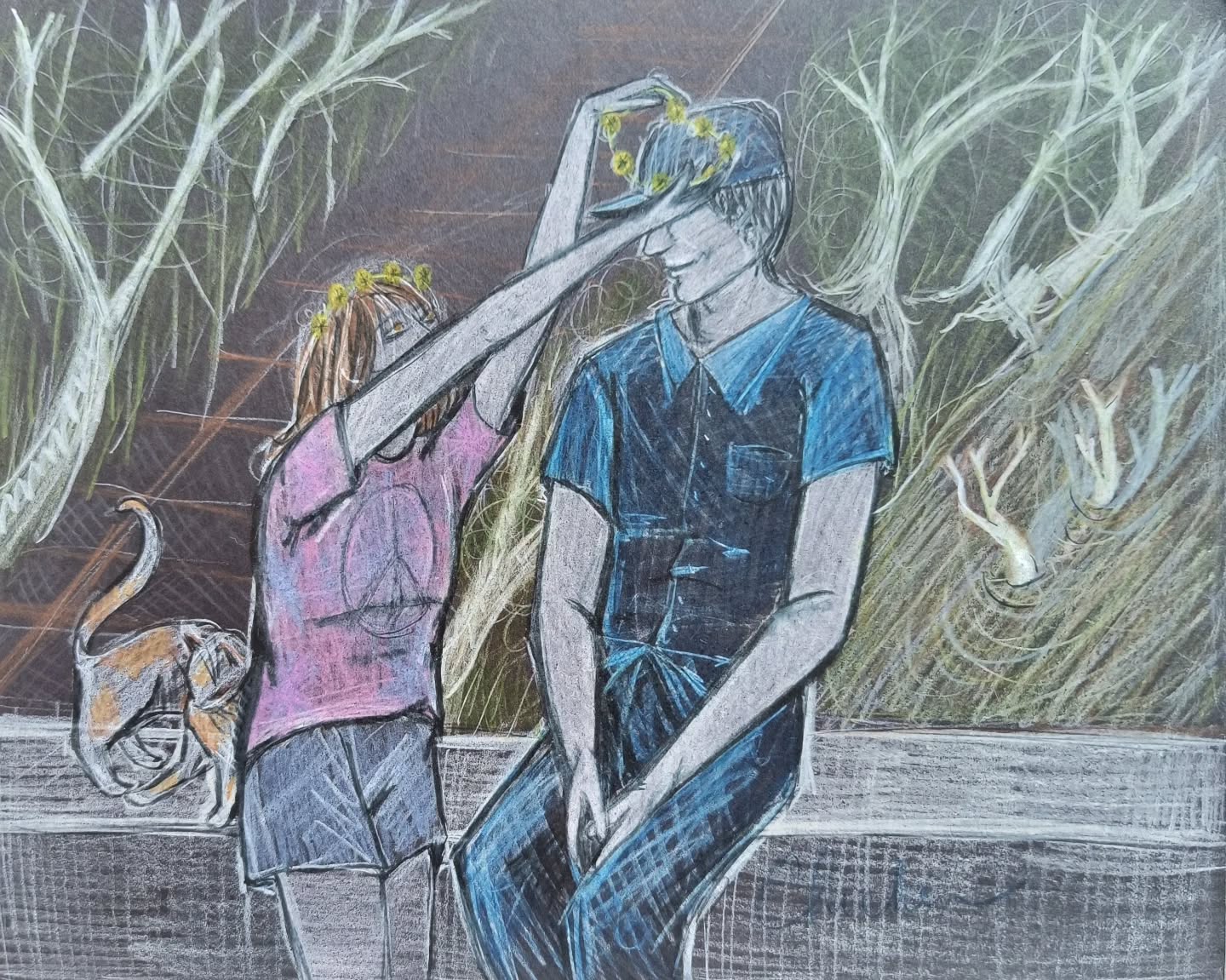 Waiting for the Train, Print, 9x12