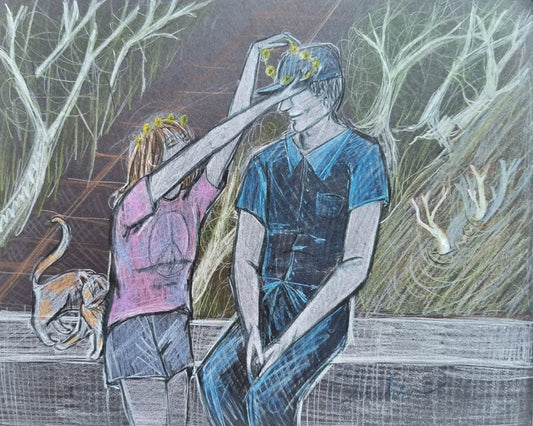 Waiting for the Train, Print, 9x12