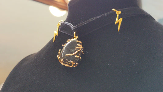 Snowflake Obsidian Choker