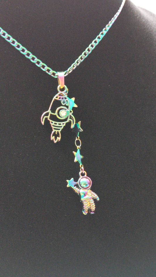 Left Behind Astronaut Necklace