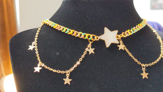 Rainbow Star Choker