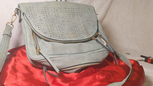 Green Leather Crossbody Purse