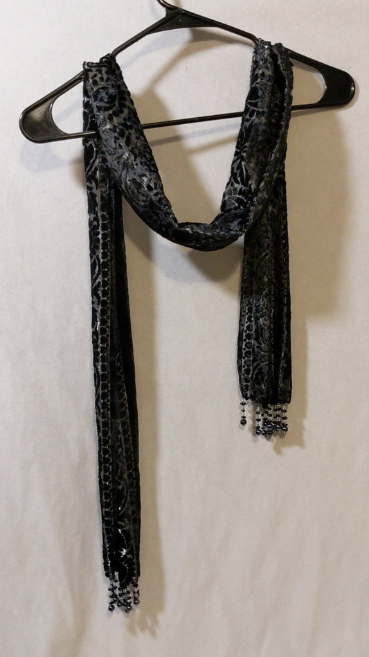Shiny Black Scarf
