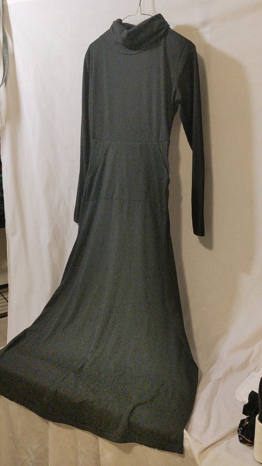 Full Length Black Turtleneck Dress