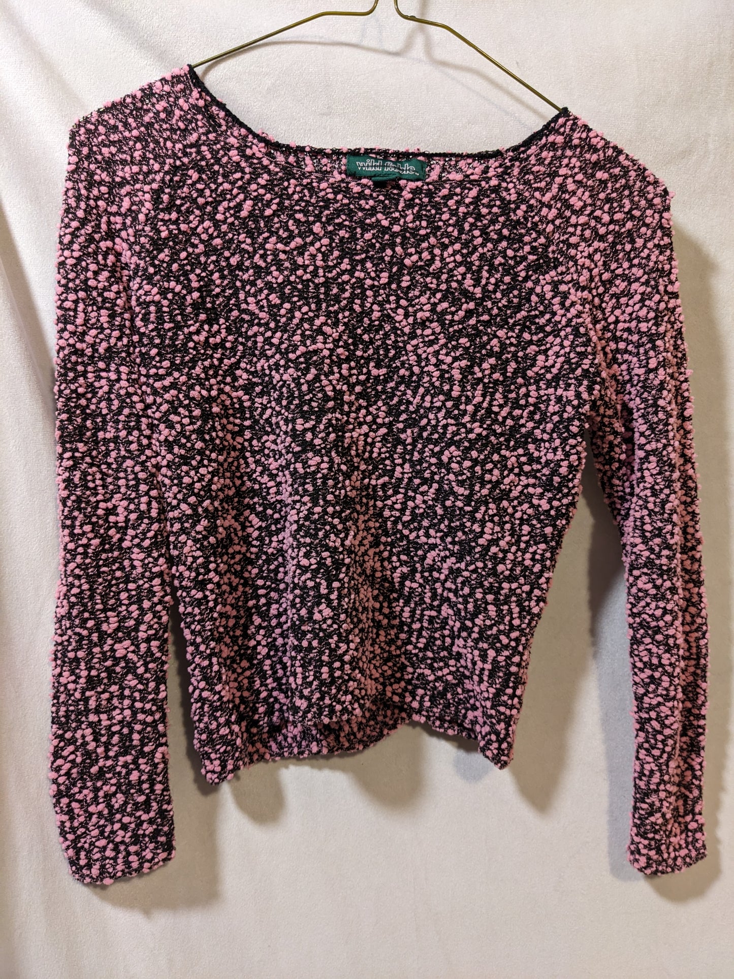 Stretchy Pink and Black Sweater