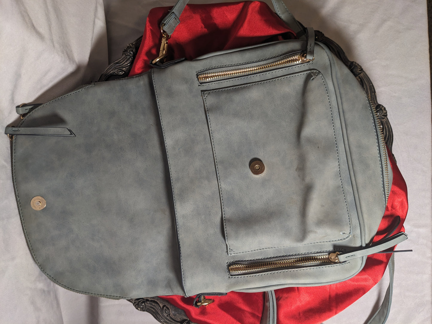 Green Leather Crossbody Purse