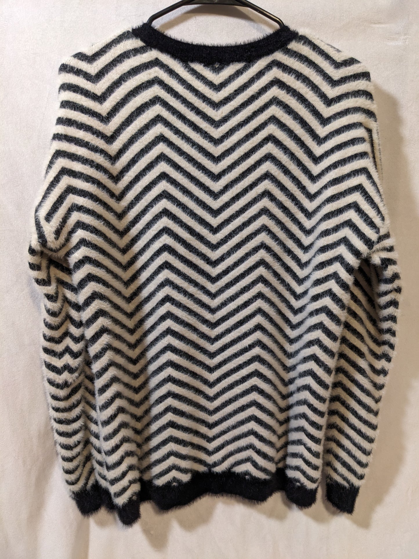 Black and Grey Fuzzy Sweater