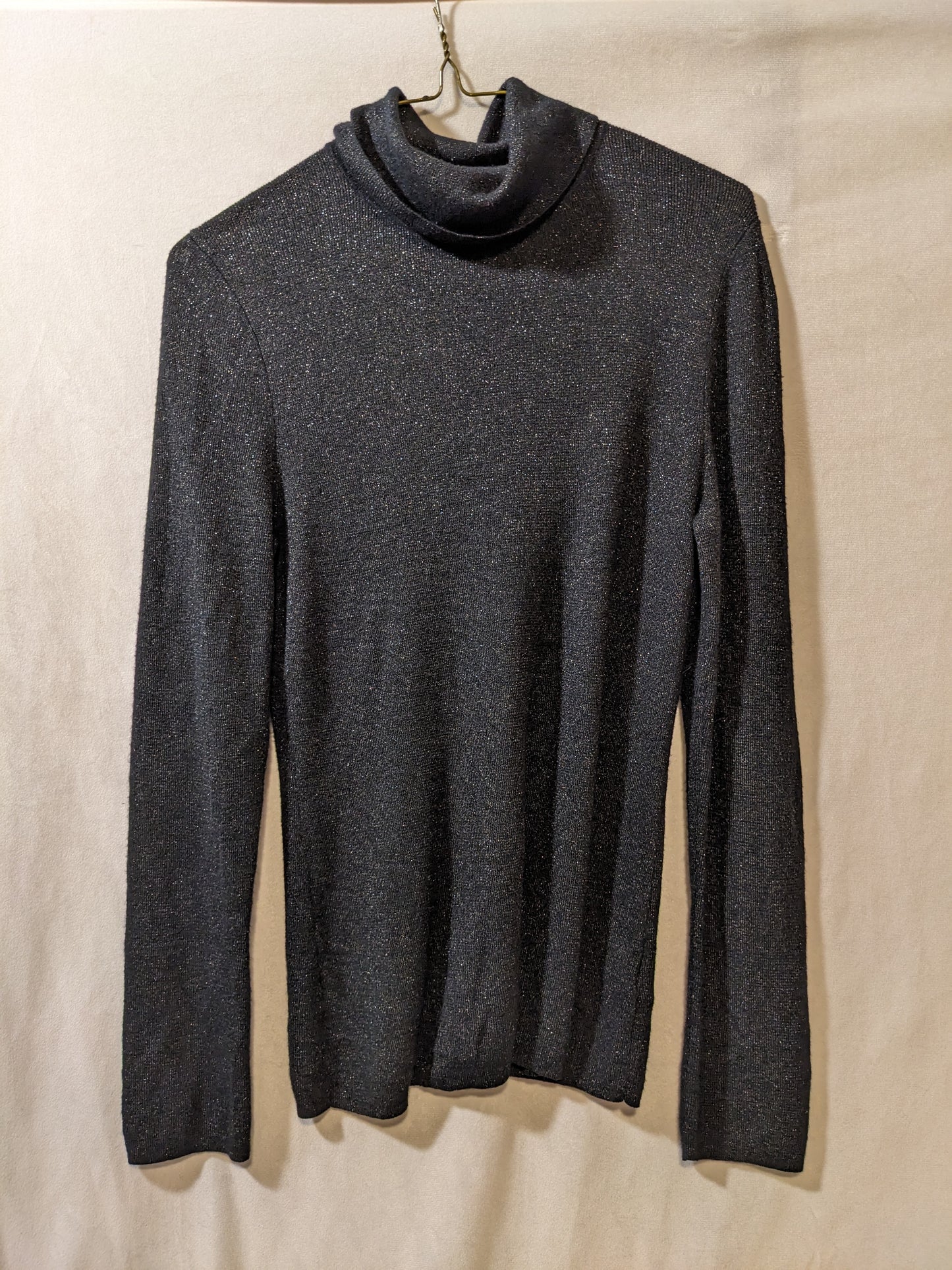Sparkly Black Turtle Neck Sweater