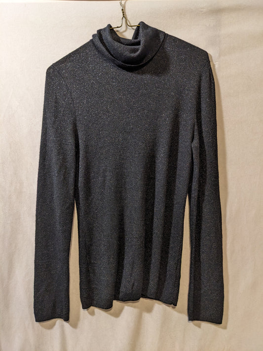 Sparkly Black Turtle Neck Sweater
