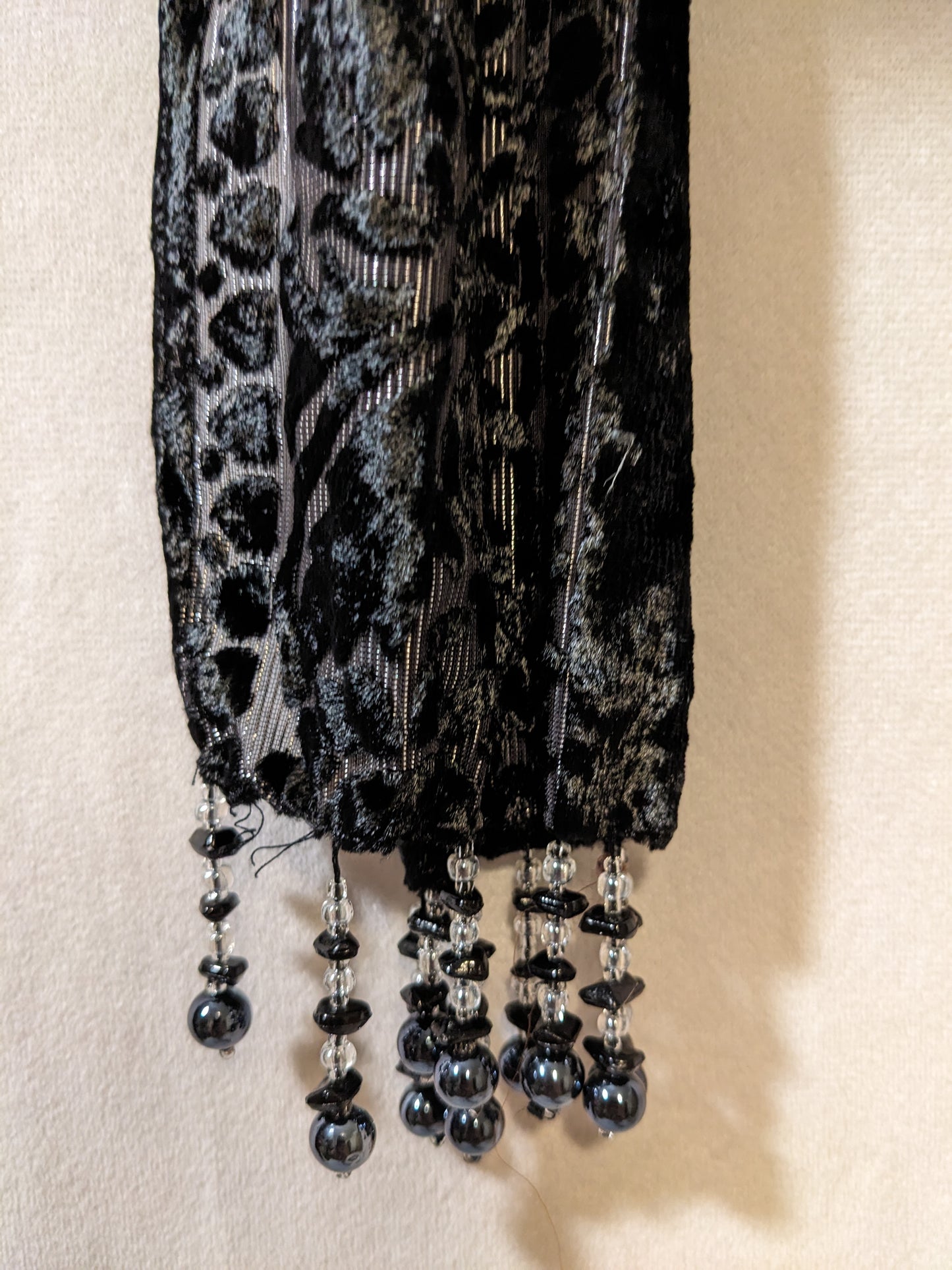 Shiny Black Scarf