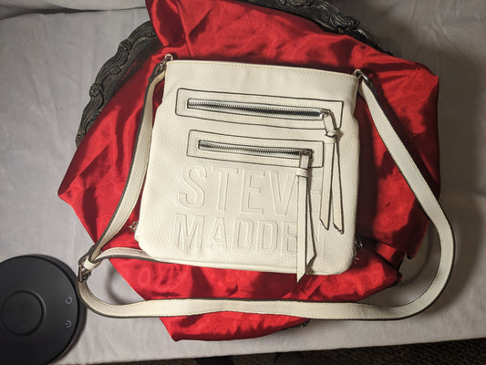 White Leather Steve Madden Bag