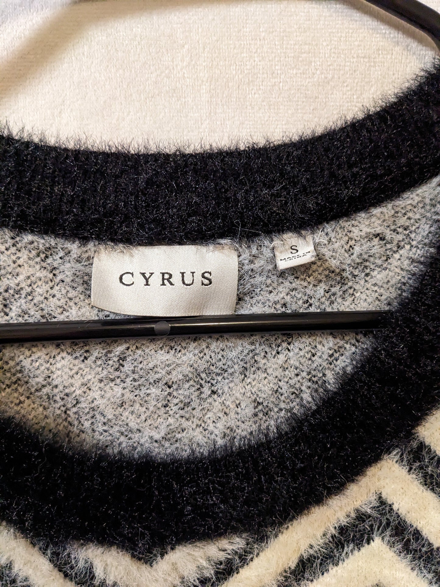 Black and Grey Fuzzy Sweater