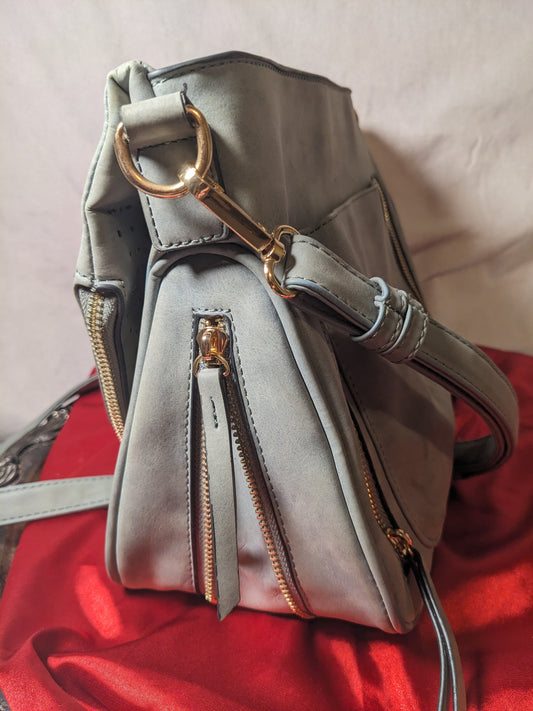 Green Leather Crossbody Purse