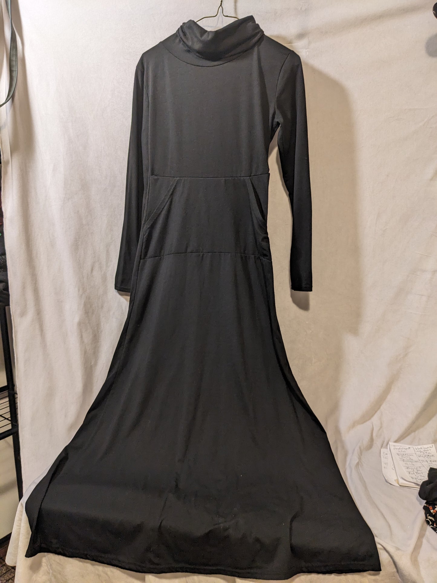 Full Length Black Turtleneck Dress