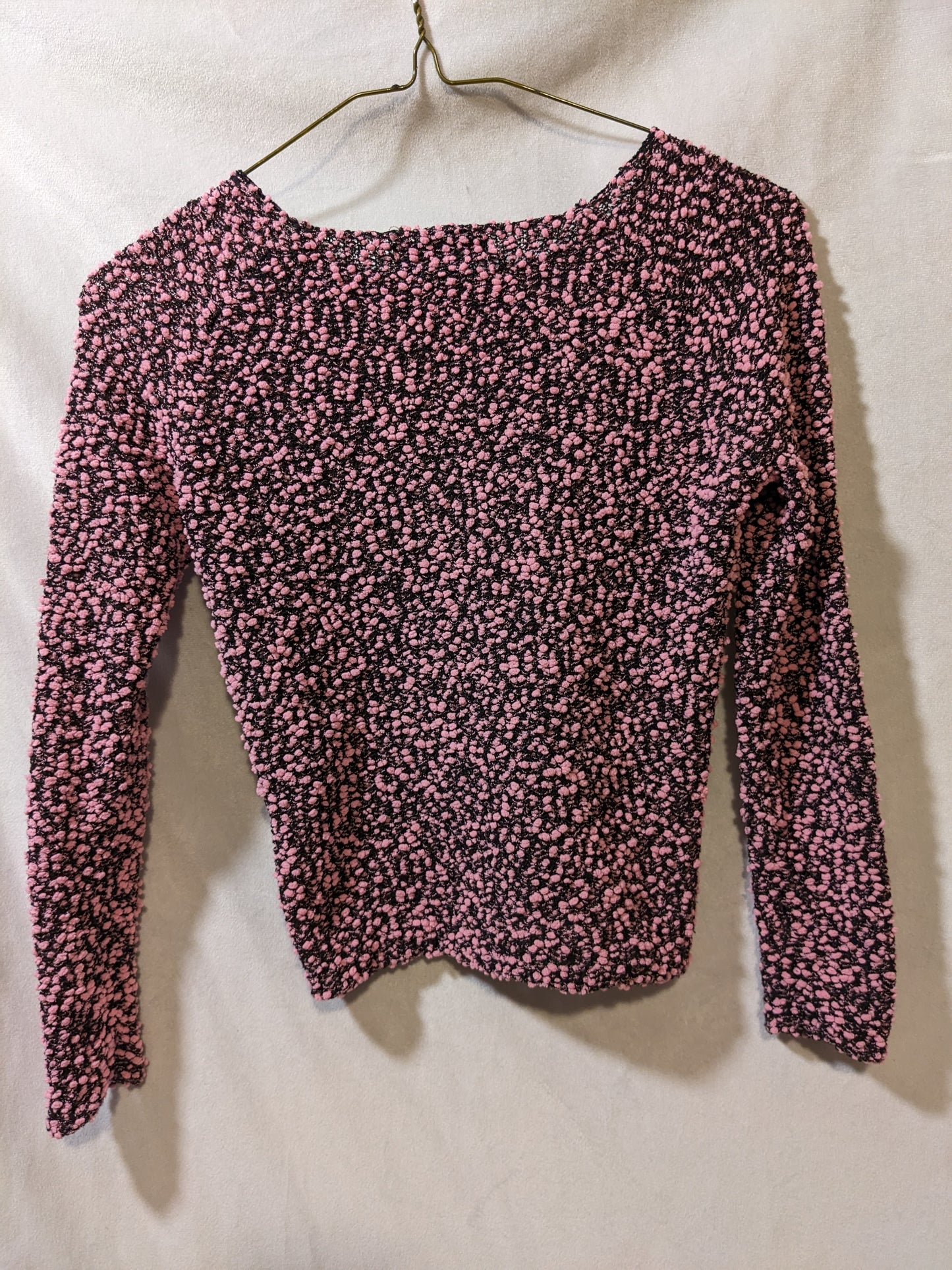 Stretchy Pink and Black Sweater