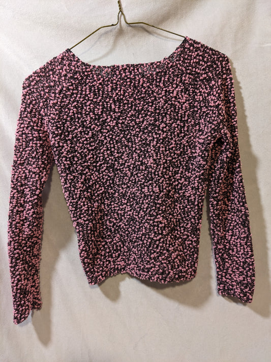 Stretchy Pink and Black Sweater